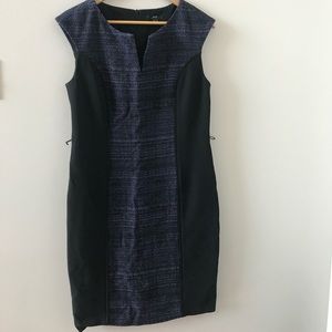 MEXX - Beautiful Classic dress in black and purple tweed - Size 10 - EUC